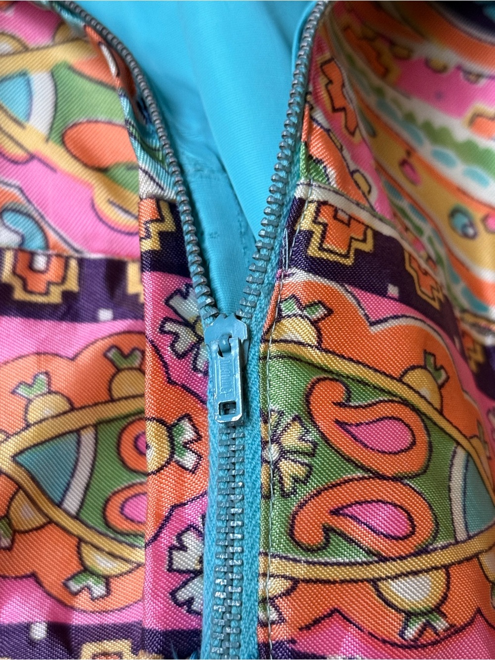 Vintage 60s Psychedelic Maxi Dress | Mod Paisley Empire Waist Gown | Size M - Picture 11 of 12
